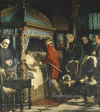 カール・ハインリヒ・ブロック Painting - ニールス・カース首相がクリスチャン4世カール・ハインリヒ・ブロックに鍵を引き渡す